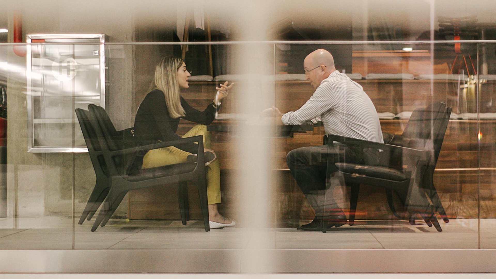 father and daugther talking